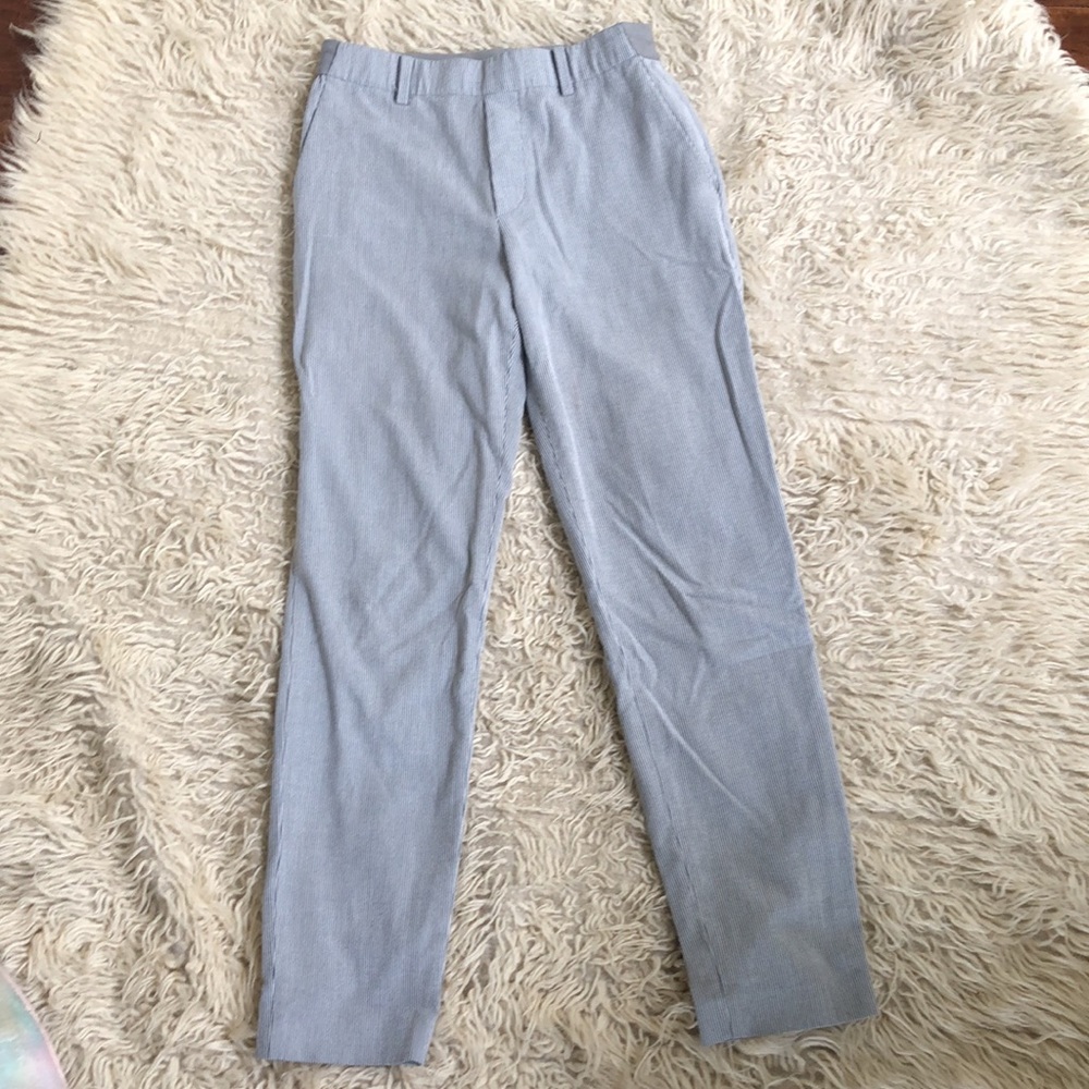 Uniqlo | thin striped straight pants with elastic waist - Picture 9 of 14